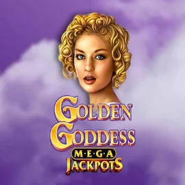 Jackpots logo of Golden Goddess Megajackpots from IGT at Casino Rodos