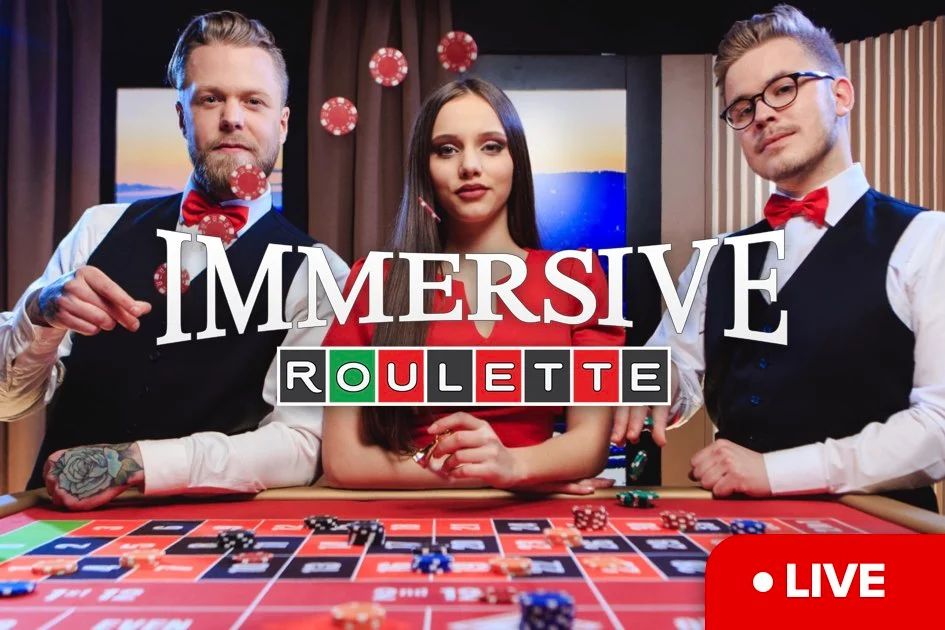 Immersive Roulette logo by Evolution at Casino Rodos