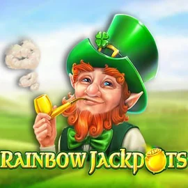 Rainbow Jackpots logo by Red Tiger Gaming at Casino Rodos