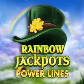 Rainbow Jackpots Power Lines slot logo by Red Tiger Gaming at Casino Rodos